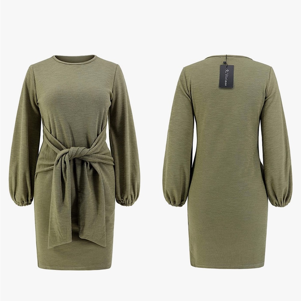 R Vivimos NWT! Women’s Dress Size L 12/14 Polyester Blend Long Sleeve